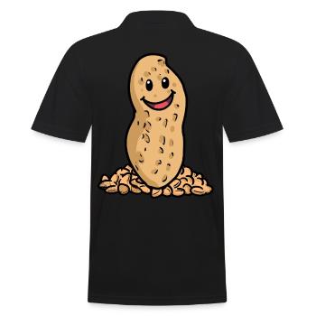 Xmas Christmas Gift Peanut Nut Happy - Men's Polo Shirt - black - Back - Kai (181cm)