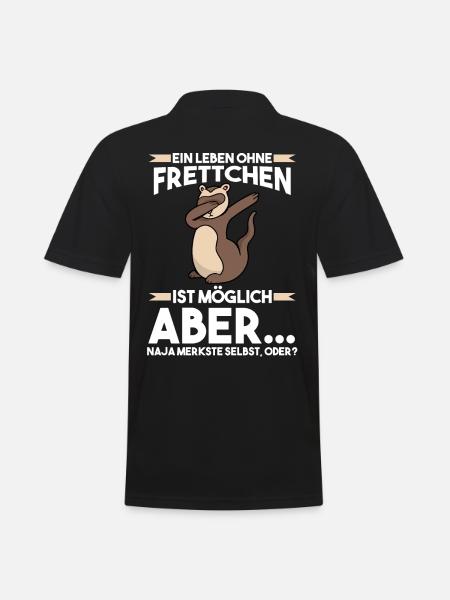 Frettchen - Männer Poloshirt - Schwarz