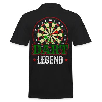 Dart Legend Joueur de fléchettes Bullseye - Polo Homme - noir - Dos - Kai (181cm)