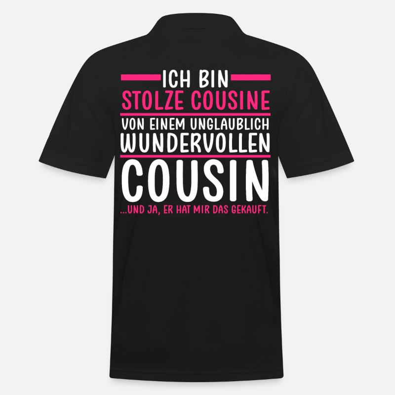 Cousine und Cousin - Männer Poloshirt - Schwarz