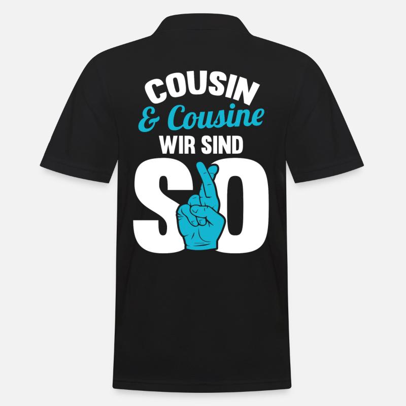 Cousin und Cousine - Männer Poloshirt - Schwarz