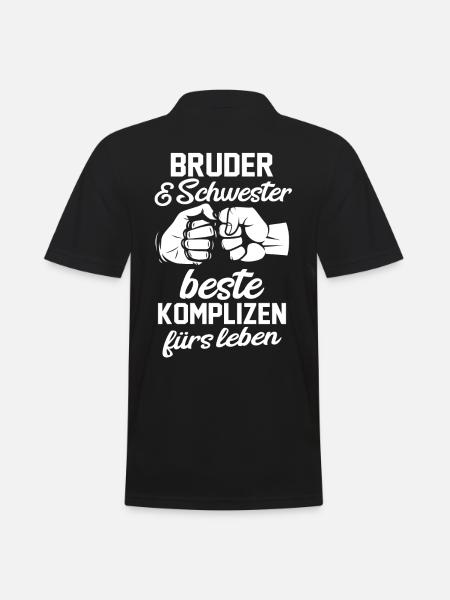 Bruder und Schwester - Männer Poloshirt - Schwarz