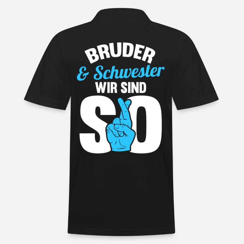Bruder und Schwester - Männer Poloshirt - Schwarz