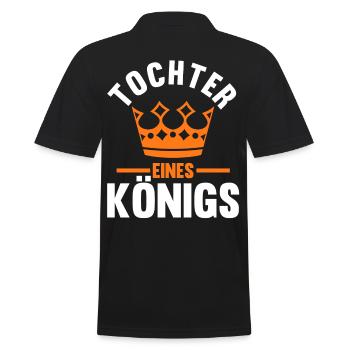 Tochter - Männer Poloshirt - Schwarz - Hinten - Kai (181cm)