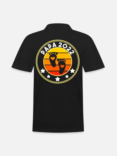 Werdender Papa 2022 - Männer Poloshirt - Schwarz