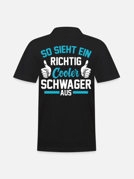 Cooler Schwager - Männer Poloshirt - Schwarz