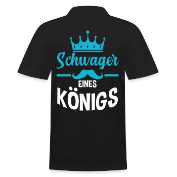 Schwager eines Königs - Männer Poloshirt - Schwarz - Hinten - Kai (181cm)