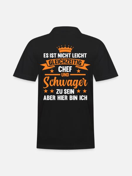 Chef Schwager - Männer Poloshirt - Schwarz