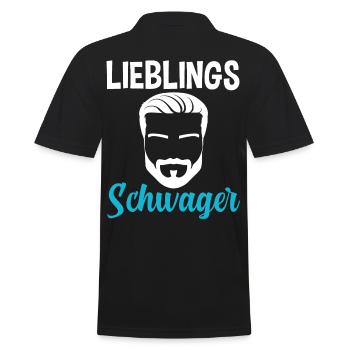Lieblings Schwager - Männer Poloshirt - Schwarz - Hinten - Kai (181cm)