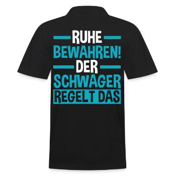 Schwager - Männer Poloshirt - Schwarz - Hinten - Kai (181cm)