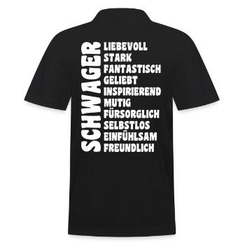 Schwager - Männer Poloshirt - Schwarz - Hinten - Kai (181cm)