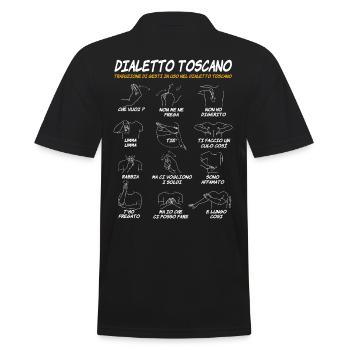 Toscana Dialetto Toscano Gesti divertenti - Men's Polo Shirt - black - Back - Kai (181cm)