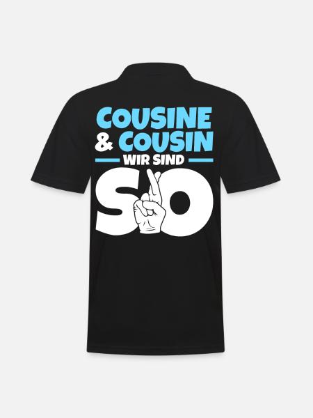 Cousine Cousin - Männer Poloshirt - Schwarz