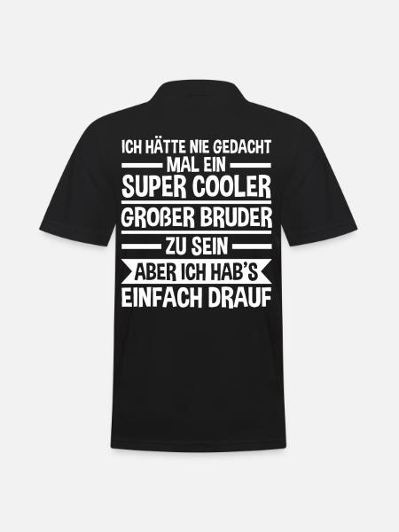 Cooler großer Bruder - Männer Poloshirt - Schwarz