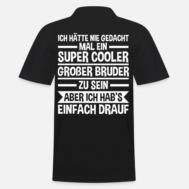 Cooler großer Bruder - Männer Poloshirt - Schwarz