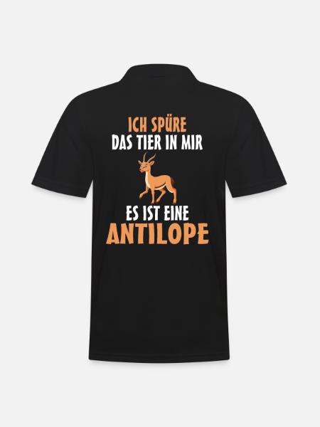 Antilope Antilopen - Männer Poloshirt - Schwarz