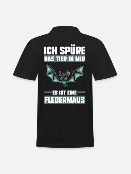 Fledermaus - Männer Poloshirt - Schwarz