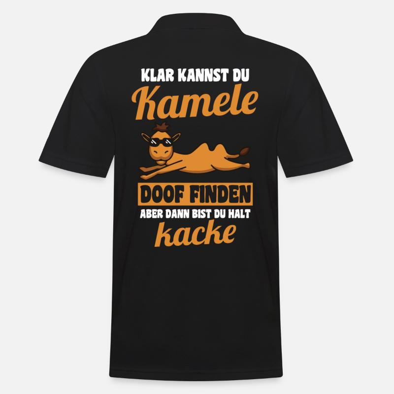 Kamele Kamel - Männer Poloshirt - Schwarz