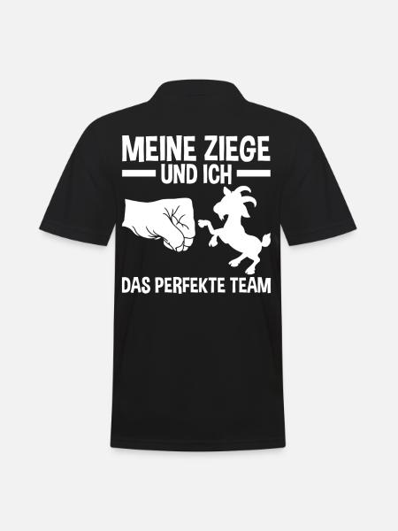 Landwirt Bauer Ziege Ziegen - Männer Poloshirt - Schwarz