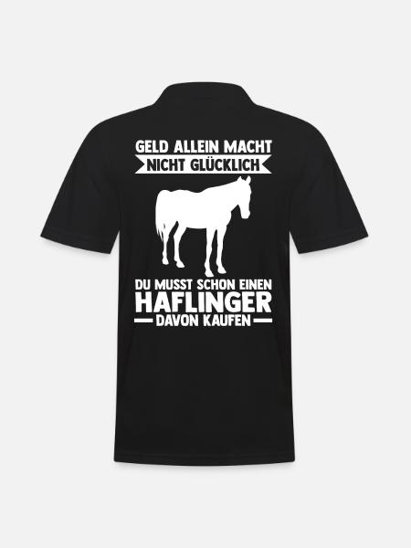 Reitstall Pferd Haflinger Reiten Pferde - Männer Poloshirt - Schwarz