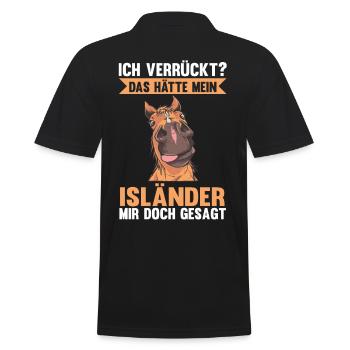 Pferdebesitzer Reiten Pferd Isländer - Männer Poloshirt - Schwarz - Hinten - Kai (181cm)
