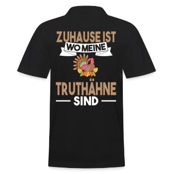 Truthahn Bauer Landwirt Truthähne - Männer Poloshirt - Schwarz - Hinten - Kai (181cm)
