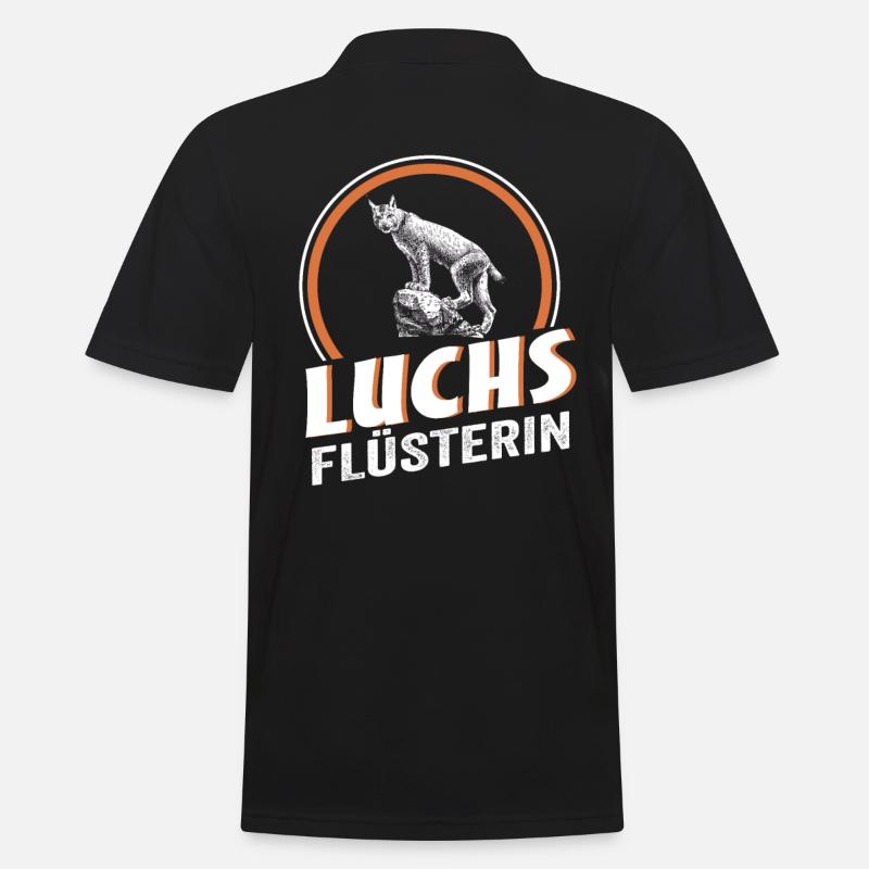 Luchs Flüsterin - Männer Poloshirt - Schwarz