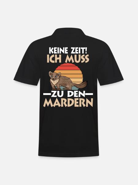 Marder - Männer Poloshirt - Schwarz