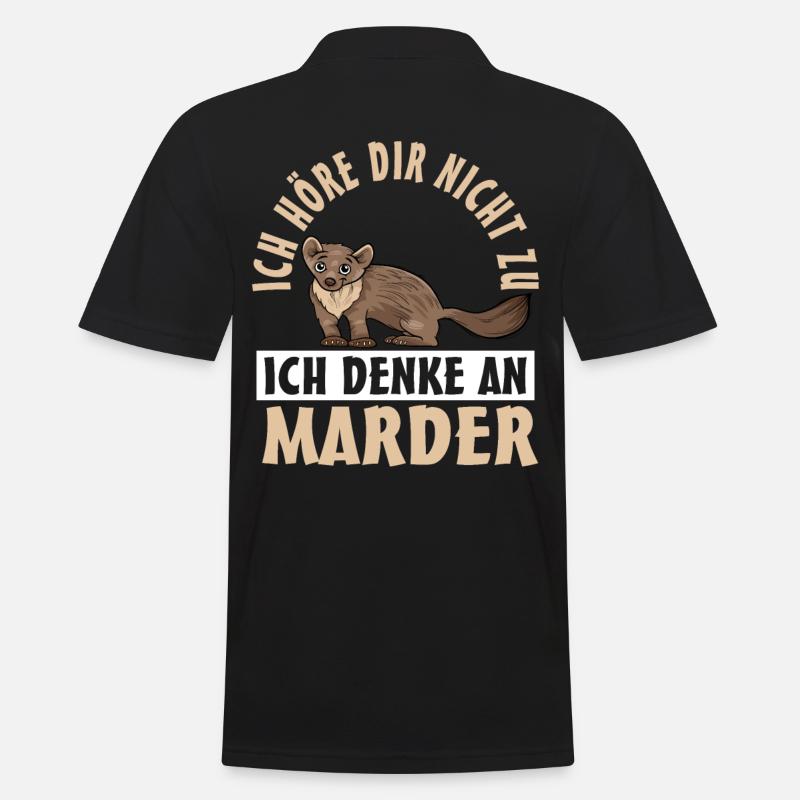 Marder - Männer Poloshirt - Schwarz