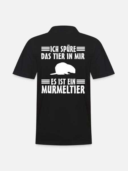 Murmeltier - Männer Poloshirt - Schwarz