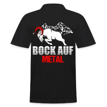 Heavy Metal Bock sur Métal - Polo Homme - noir - Dos - Kai (181cm)
