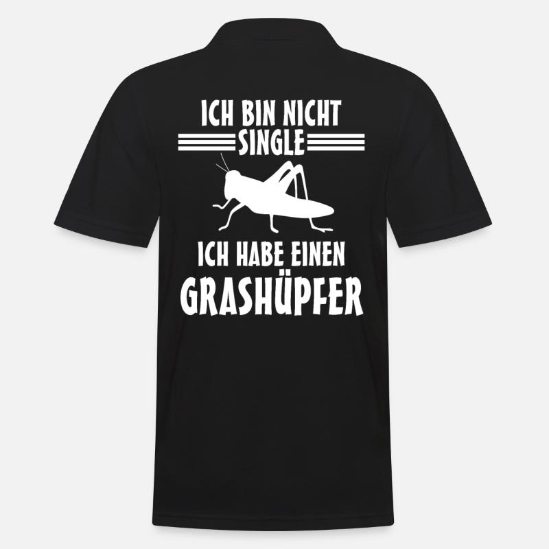 Grashüpfer - Männer Poloshirt - Schwarz