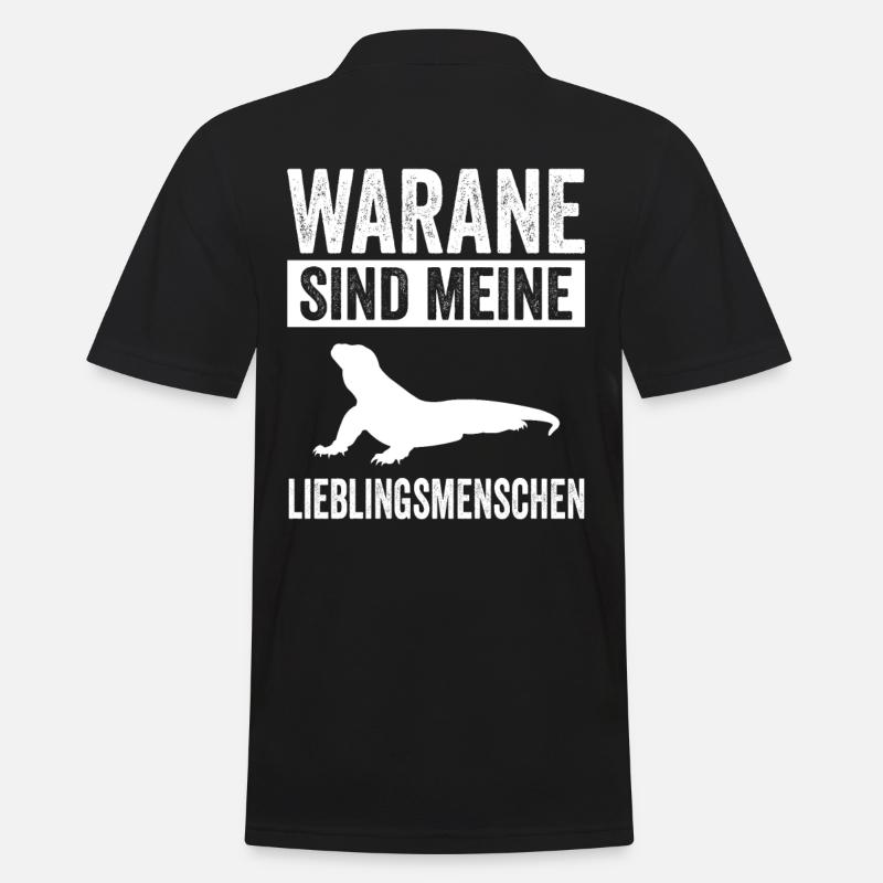 Waran - Männer Poloshirt - Schwarz