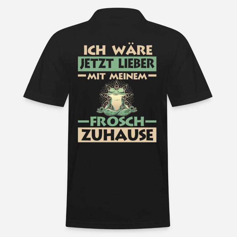 Frosch Frösche - Männer Poloshirt - Schwarz