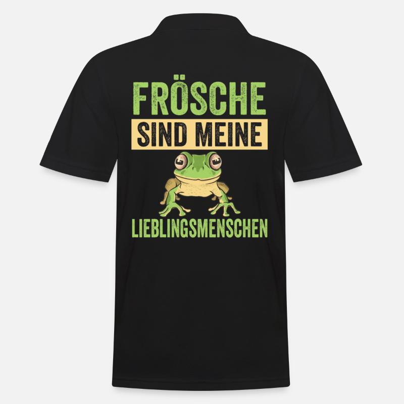 Frösche Frosch - Männer Poloshirt - Schwarz