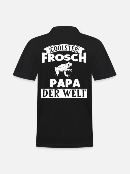Frösche Frosch Papa - Männer Poloshirt - Schwarz