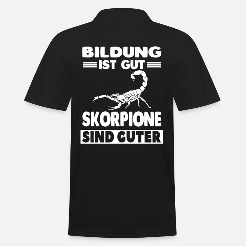 Skorpion - Männer Poloshirt - Schwarz