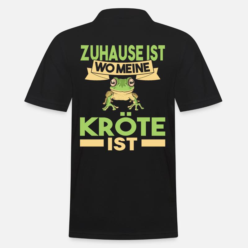 Kröte - Männer Poloshirt - Schwarz