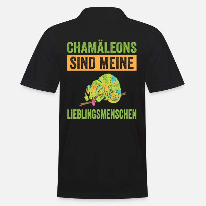 Chamäleon - Männer Poloshirt - Schwarz