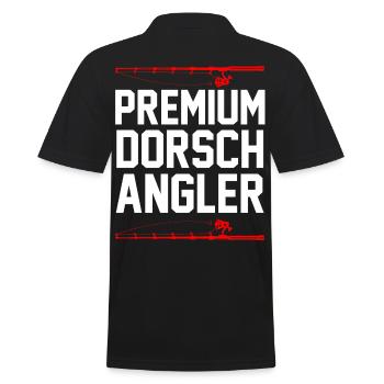 Angeln Dorsch Angler - Männer Poloshirt - Schwarz - Hinten - Kai (181cm)