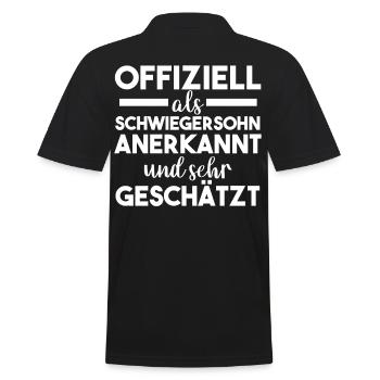 Schwiegersohn - Männer Poloshirt - Schwarz - Hinten - Kai (181cm)