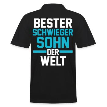Bester Schwiegersohn - Männer Poloshirt - Schwarz - Hinten - Kai (181cm)