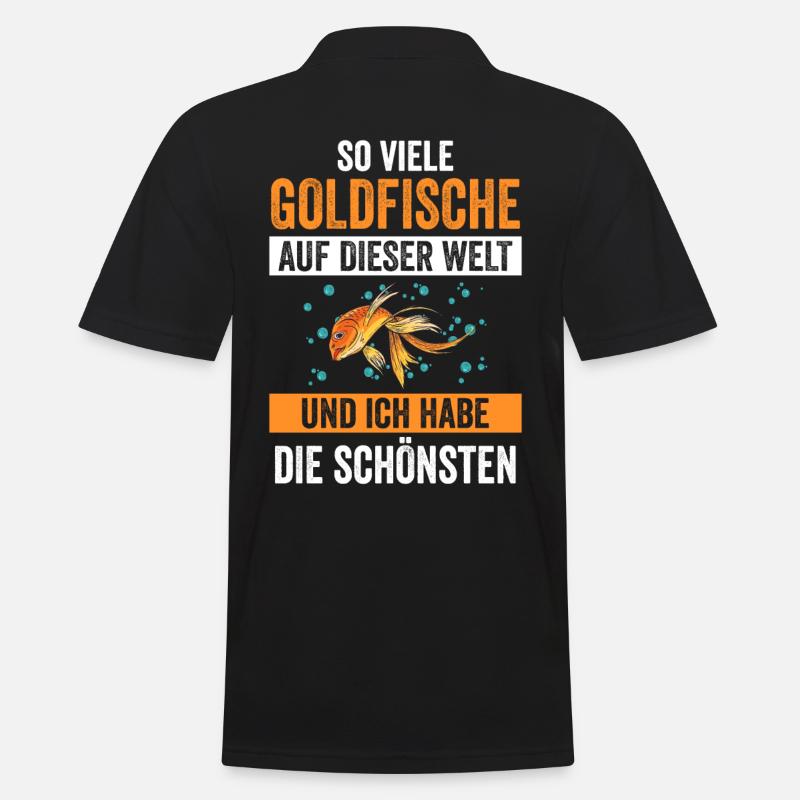 Goldfische - Männer Poloshirt - Schwarz