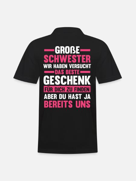 Schwestern Geschwister Schwester - Männer Poloshirt - Schwarz
