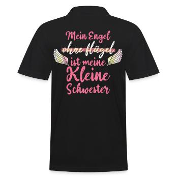 Schwestern Geschwister Schwester - Männer Poloshirt - Schwarz - Hinten - Kai (181cm)