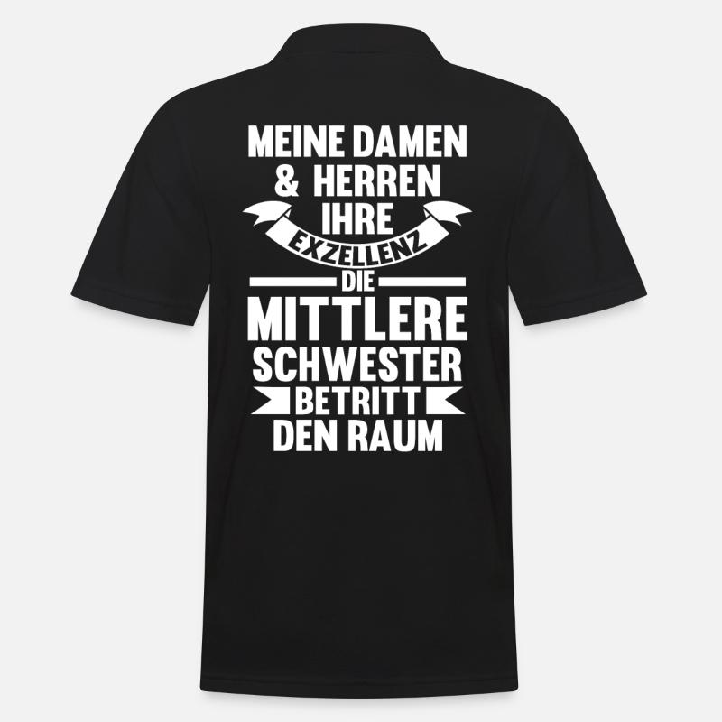 Schwestern Mittlere Schwester - Männer Poloshirt - Schwarz