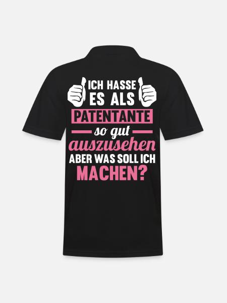 Patentante - Männer Poloshirt - Schwarz