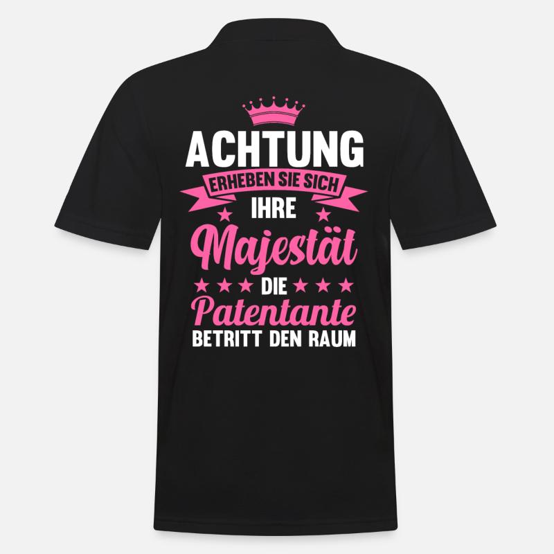 Patentante - Männer Poloshirt - Schwarz