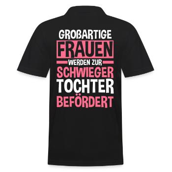 Schwiegertochter - Männer Poloshirt - Schwarz - Hinten - Kai (181cm)