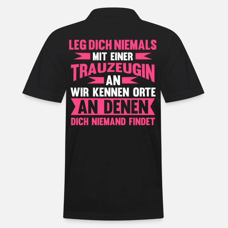 Trauzeugin - Männer Poloshirt - Schwarz